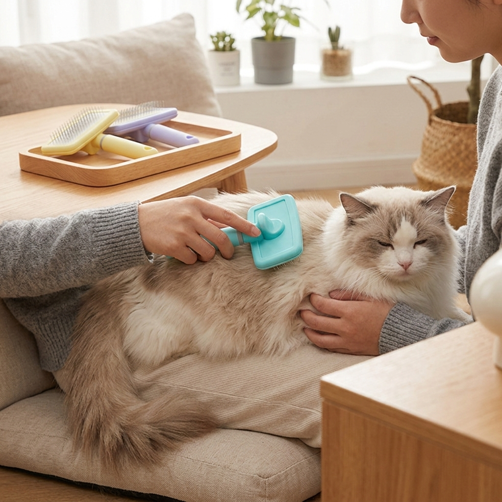 Pet grooming brush